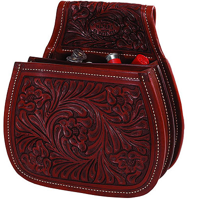 (image for) Cowhide Leather Shotgun Shell Belt Bag Pouches